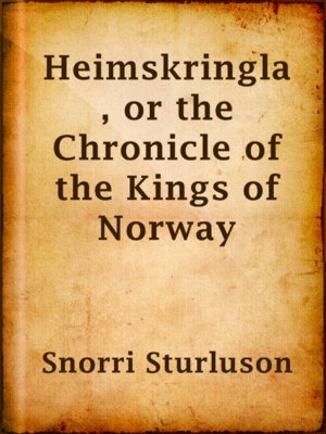 cover image of Heimskringla, or the Chronicle of the Kings of Norway